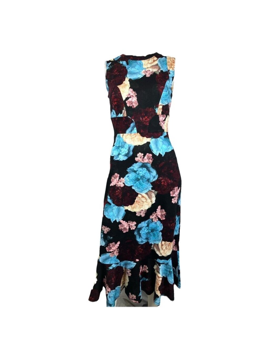 Us 4 NWT 1K Erdem PJ Grazia Ibbl Bloomsbury Roses Floral Trumpet Dress